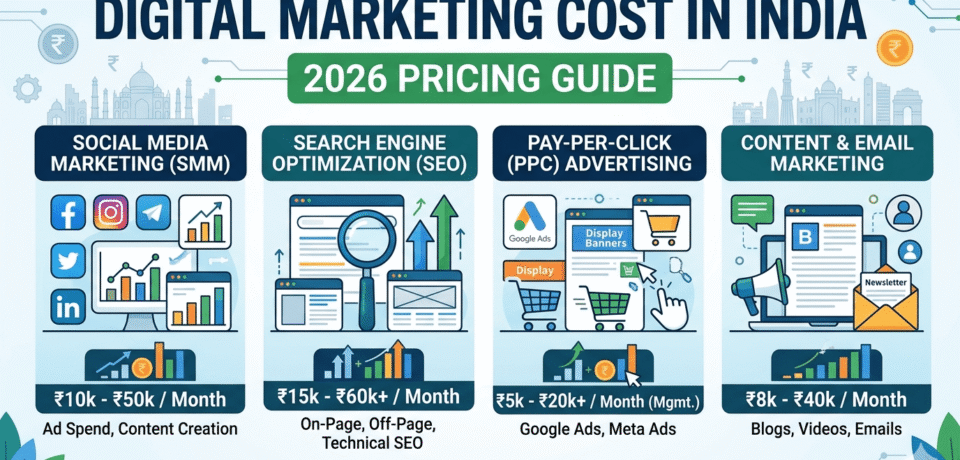 How much does digital marketing cost in India