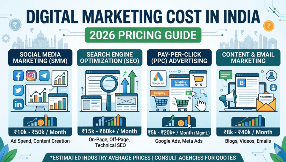 How much does digital marketing cost in India