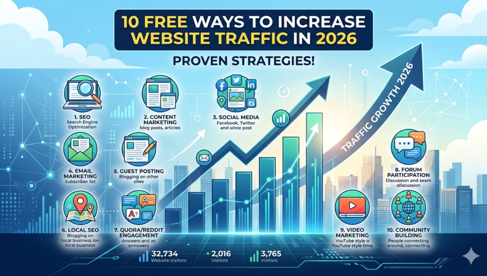 free ways to increase website traffic
