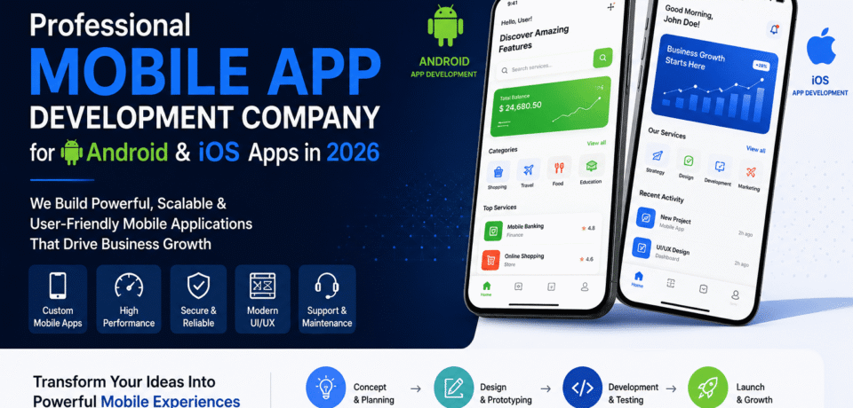 Professional Mobile App Development Company for Android & iOS Apps