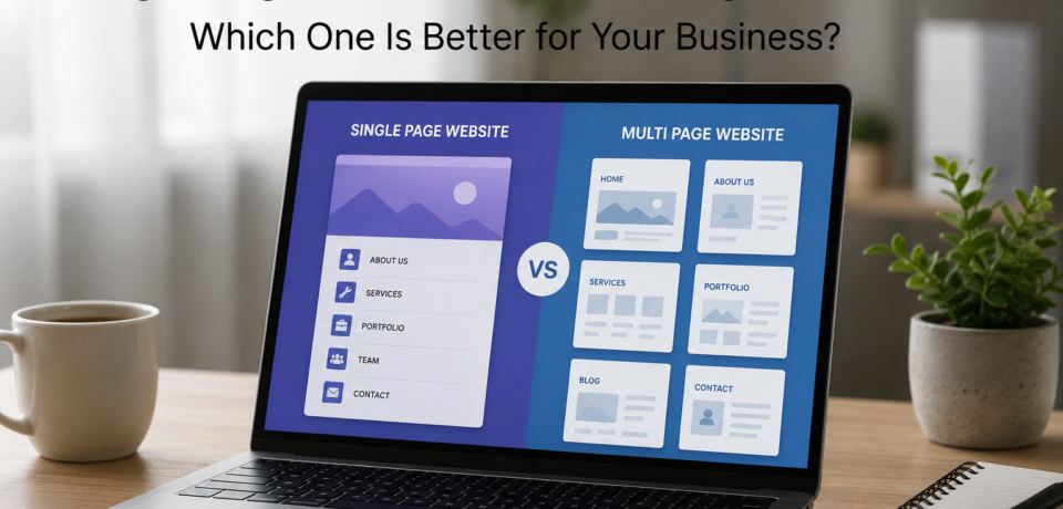 Single Page Website Single Page Website vs Multi Page Website: Which One Is Better for Your Business