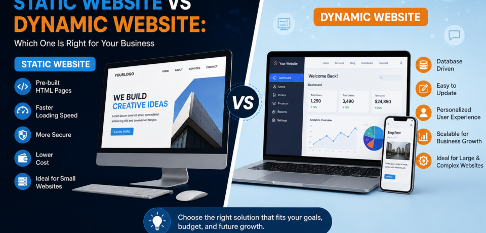Static Website vs Dynamic Website Static Website vs Dynamic Website: Which One Is Right for Your Business